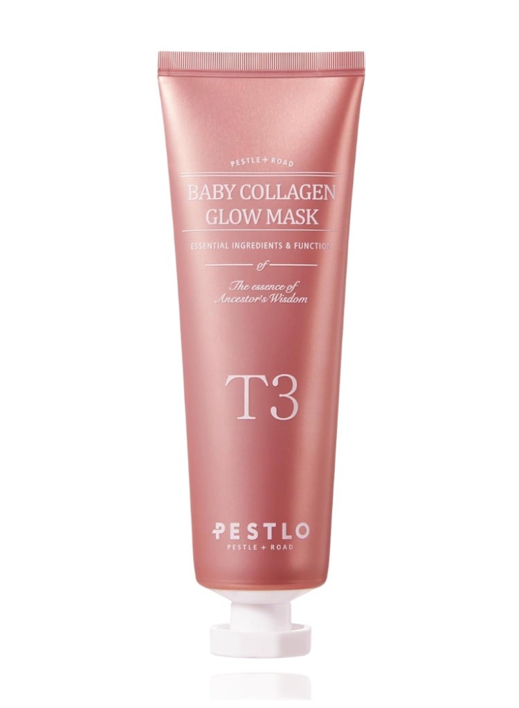 PESTLO PESTLE + ROAD Collagen Glow Mask – Korean Hydrating Sheet Mask for Radiant, Plump & Smooth Glowing Skin - Image 1