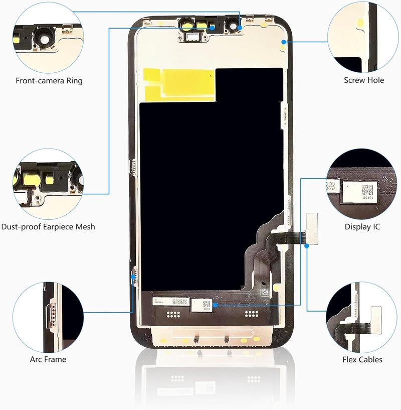 Diykitpl for iPhone 13 Screen Replacement 6.1 Inch, 3D Touch LCD Display for A2482, A2631, A2635, A2633, A2634, with Repair Tools Kit+Screen Tempered Protector+Waterproof Frame Adhesive Sticker - Image 2