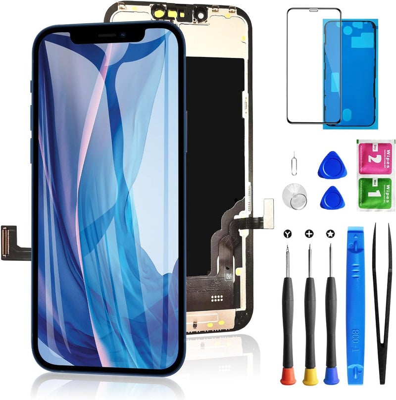 Diykitpl for iPhone 13 Screen Replacement 6.1 Inch, 3D Touch LCD Display for A2482, A2631, A2635, A2633, A2634, with Repair Tools Kit+Screen Tempered Protector+Waterproof Frame Adhesive Sticker - Image 1