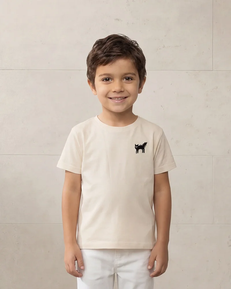 Redtag Boys Beige Plain T-Shirt