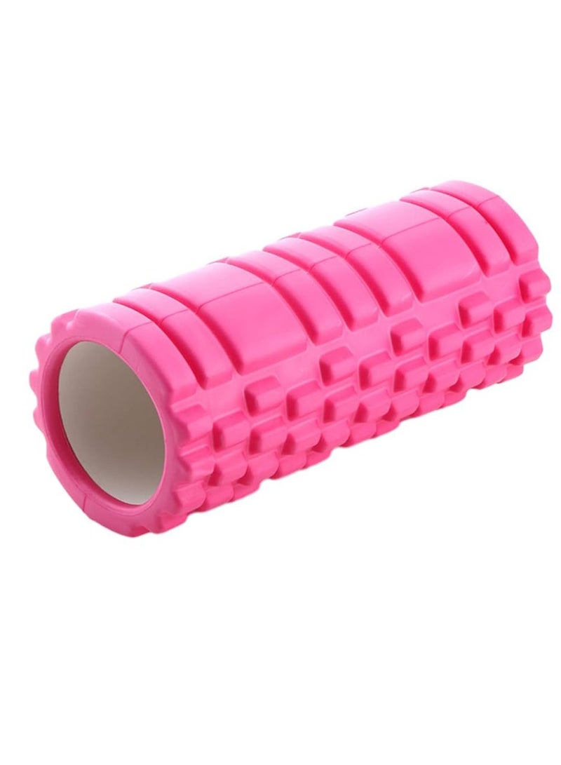 أسطوانة إسفنجية للتمارين الرياضية واليوجا وتمارين اللياقة البدنية باللون الوردي