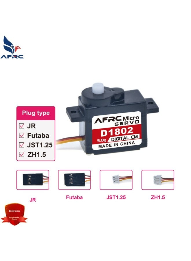 Afrc-D1802 5g Micro Small Servo Digital Coreless Servo Indoor Aircraft Helicopter Mosquito Car Modification-Color:1.5 Plug-Specification:D1802 (digital Plastic Teeth)
