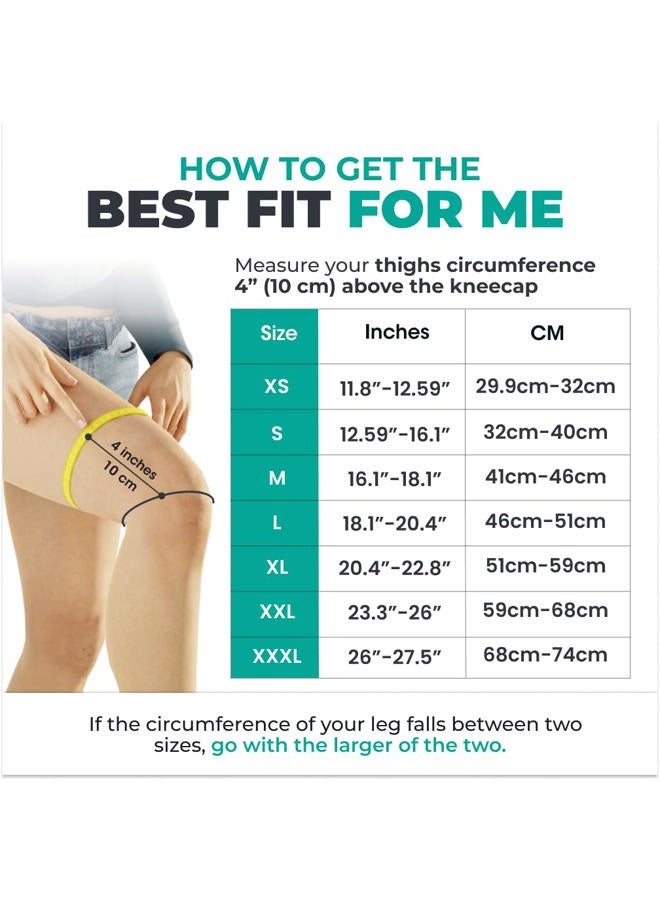 Modvel 2 Pack Knee Brace for Women & Men - Workout Knees Compression Sleeve for Knee Pain Relief Joint Support for ACL, Arthritis, Meniscus Tear Knees Brace for Sports, Rodilleras para Gym Fitness - Image 4