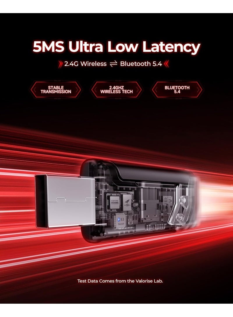 بيكن سماعة أذن بيكن G2 قيمنق سماعة ألعاب لاسلكية محيطية صوتية 7.1 سماعة ألعاب USB بتردد 2.4 جيجاهيرتز مع بلوتوث 5.4 بطارية 100 ساعة ميكروفون بإلغاء الضوضاء (ENC) ​​إضاءة RGB، سماعة لاسلكية لـ PC PS5 PS4 Mac سويت اللون اسود - Image 2