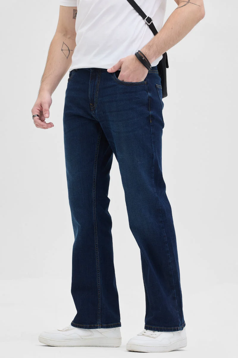 SNITCH Navy Bootcut Jeans