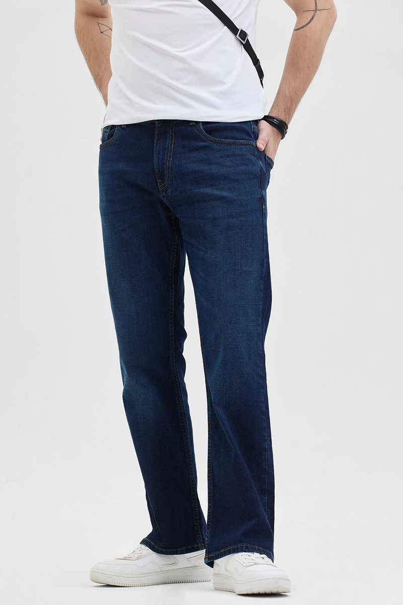 SNITCH  Navy Bootcut Jeans for Men | Best Price UAE