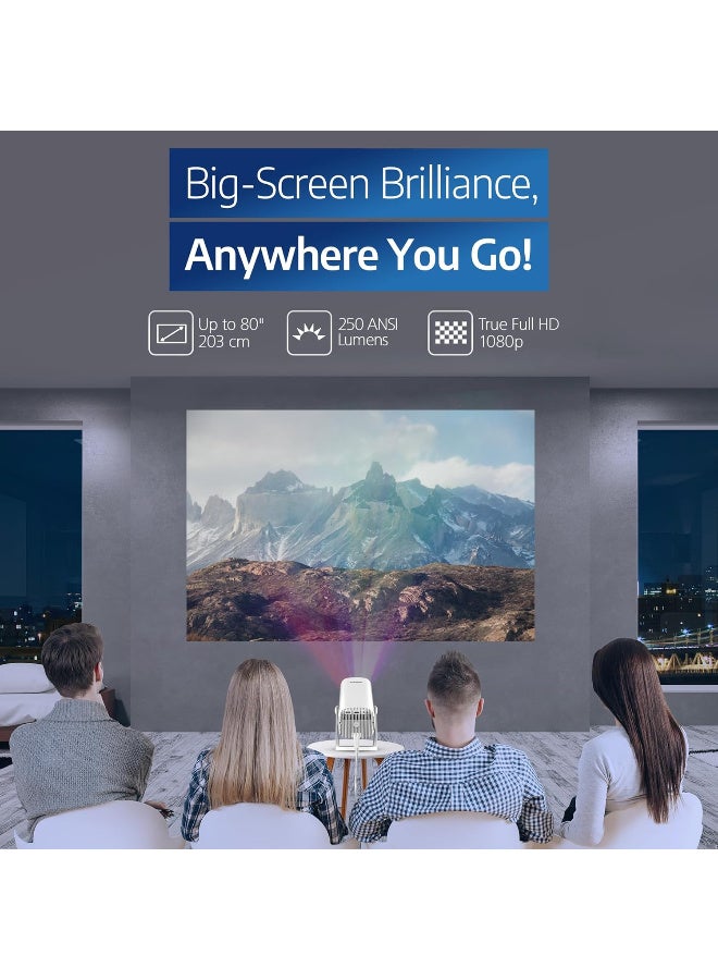 Philips, Neopix 250 Home Cinema Projector, Full HD 1920 x 1080p, 180 Degree Rotating, Google TV, Mirror Mode, Wi-Fi 6, 2x3 Watt Stereo Sound, White NPX250/INT white - Image 5