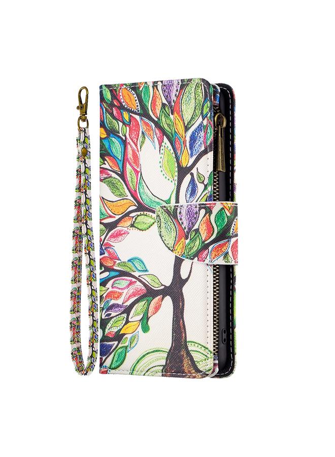 زبون جراب لهاتف Infinix Note 11 Pro بنمط رسم ملون وسحاب من الجلد - Image 2