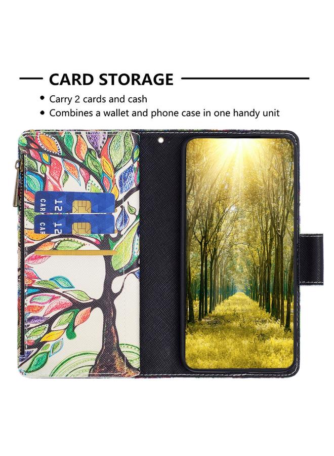 زبون جراب لهاتف Infinix Note 11 Pro بنمط رسم ملون وسحاب من الجلد - Image 5