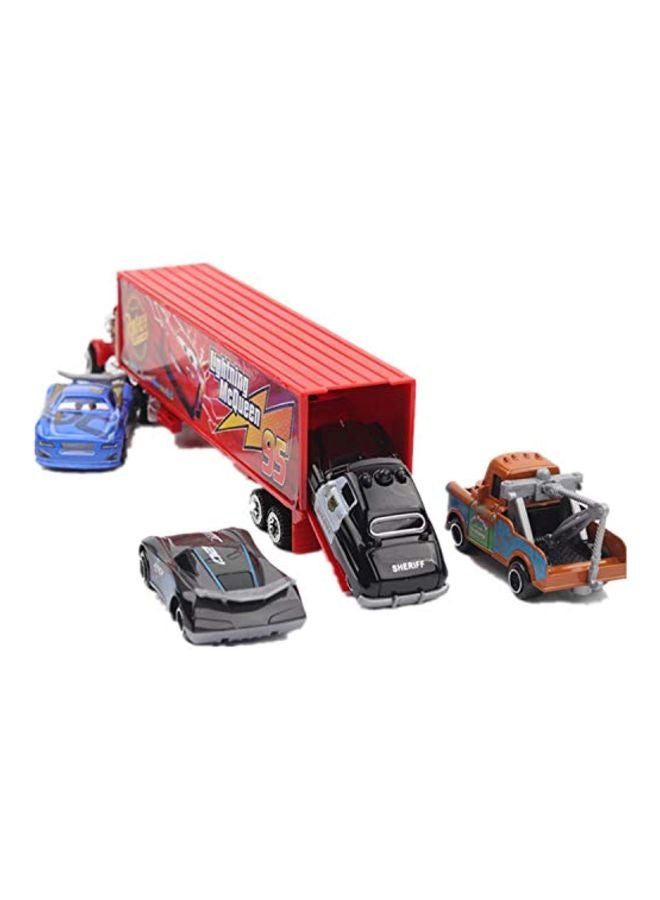 Rusteze Pixar Cars Lightning McQueen with Mack Truck Collectible - Image 2