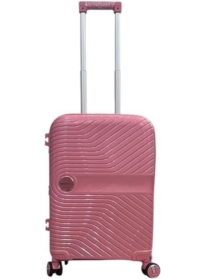 Unbreakable Silicone Travel Luggage – Small Size (S) – Rose Gold/Kashmir – PP Hard Shell with Spinner Wheels  - Image 3