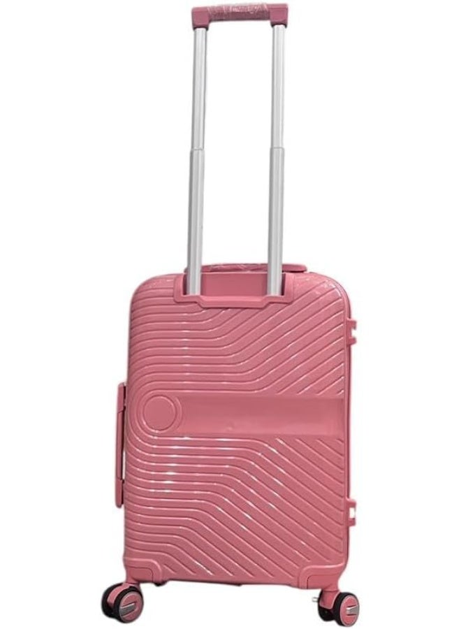 Unbreakable Silicone Travel Luggage – Small Size (S) – Rose Gold/Kashmir – PP Hard Shell with Spinner Wheels  - Image 1