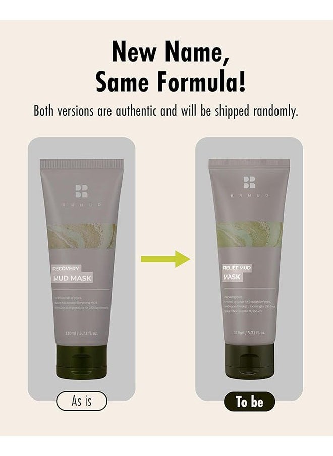 BRMUD - Relief Mud Mask 110ml, Deep Pore Moisturizing and Moisturizing Face Mask, Skin Care - Image 1
