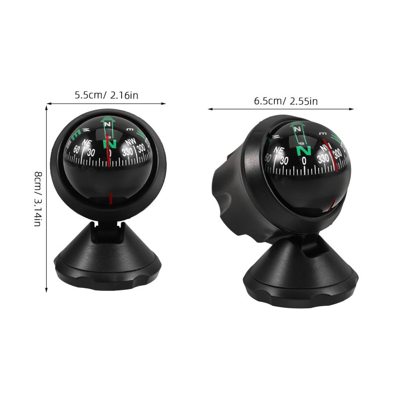 Universal Car Compass Ball Dashboard Mount Precision Navigation Tool for Vehicle Travel - Image 3