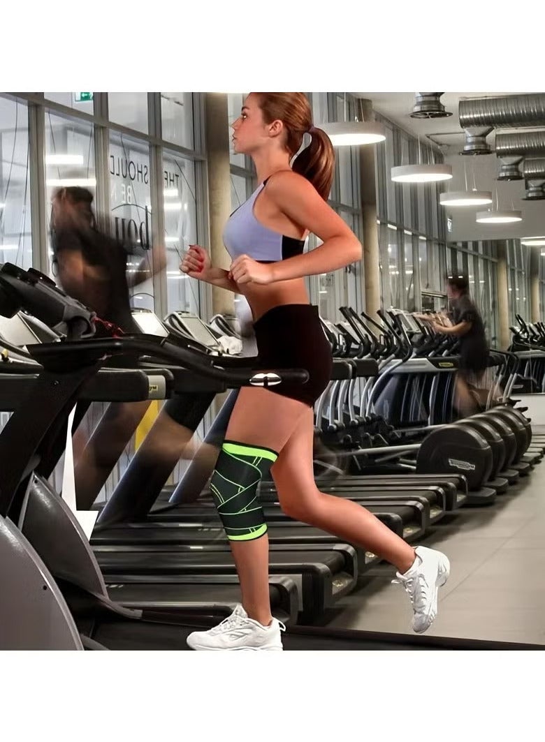 ATRJSZ 2pcs Sports Knee Pad for Men & Women Pressurized Elastic Knee Pad Support Fitness Gear Basketball Volleyball Brace Tennis Cycling Protector(M) - Image 4