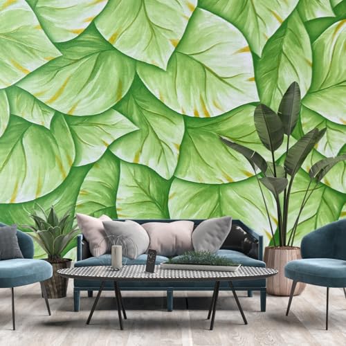 FOKRIM Green Leaf Botanical Wallpaper 45cm x 3m | Peel & Stick Self Adhesive Waterproof Wall Sticker | Nature Theme Decor for Living Room, Bedroom, Kitchen & Furniture - Image 2