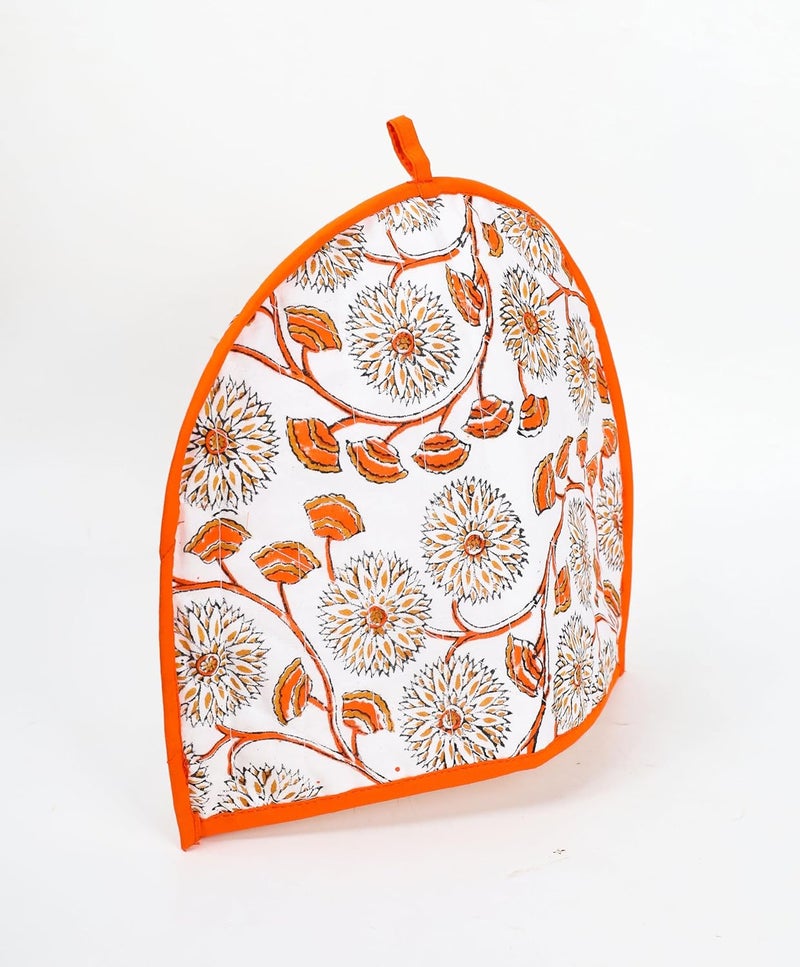 Craftintegration White and Silver Tea Cosy Cotton Kitchen Accessories White and Silver Color Royal Tea Cozy - Image 3