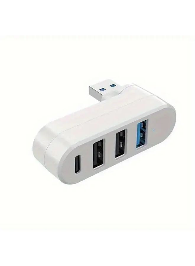 موزع USB أبيض متعدد المنافذ 3.0 مع منفذ نوع C وقارئ بطاقات SD لأجهزة الكمبيوتر واللابتوب - Image 5