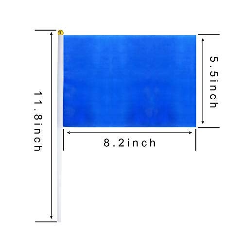 Consummate 25 Pack Solid Blue Flag Small Mini Plain Blue DIY Flags On StickParty Decorations for ParadesGrand OpeningKids BirthdayParty Events Celebration 82 x 55 inchs118 inchs - Image 5