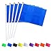 Consummate 25 Pack Solid Blue Flag Small Mini Plain Blue DIY Flags On StickParty Decorations for ParadesGrand OpeningKids BirthdayParty Events Celebration 82 x 55 inchs118 inchs - Image 4