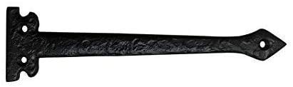 Adonai Hardware 7" "Agee Heavy Duty Antique Cast Iron Strap False or Faux or Dummy Hinge Front (4 Pack, Matte Black) for Vintage Barn Doors, Gates, Furniture, Garage, Shutters and Fences - Image 4