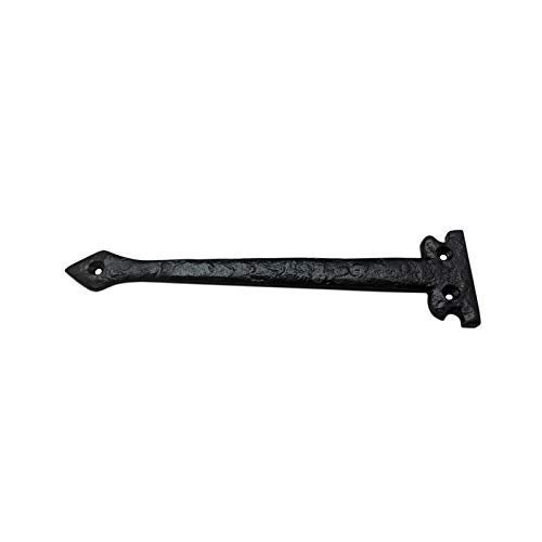 Adonai Hardware 7" "Agee Heavy Duty Antique Cast Iron Strap False or Faux or Dummy Hinge Front (4 Pack, Matte Black) for Vintage Barn Doors, Gates, Furniture, Garage, Shutters and Fences - Image 2