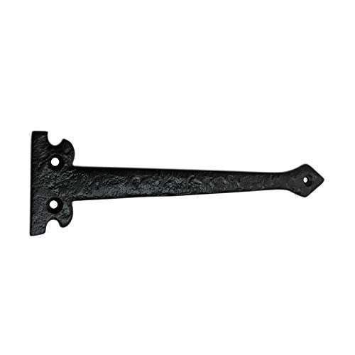 Adonai Hardware 7" "Agee Heavy Duty Antique Cast Iron Strap False or Faux or Dummy Hinge Front (4 Pack, Matte Black) for Vintage Barn Doors, Gates, Furniture, Garage, Shutters and Fences - Image 3