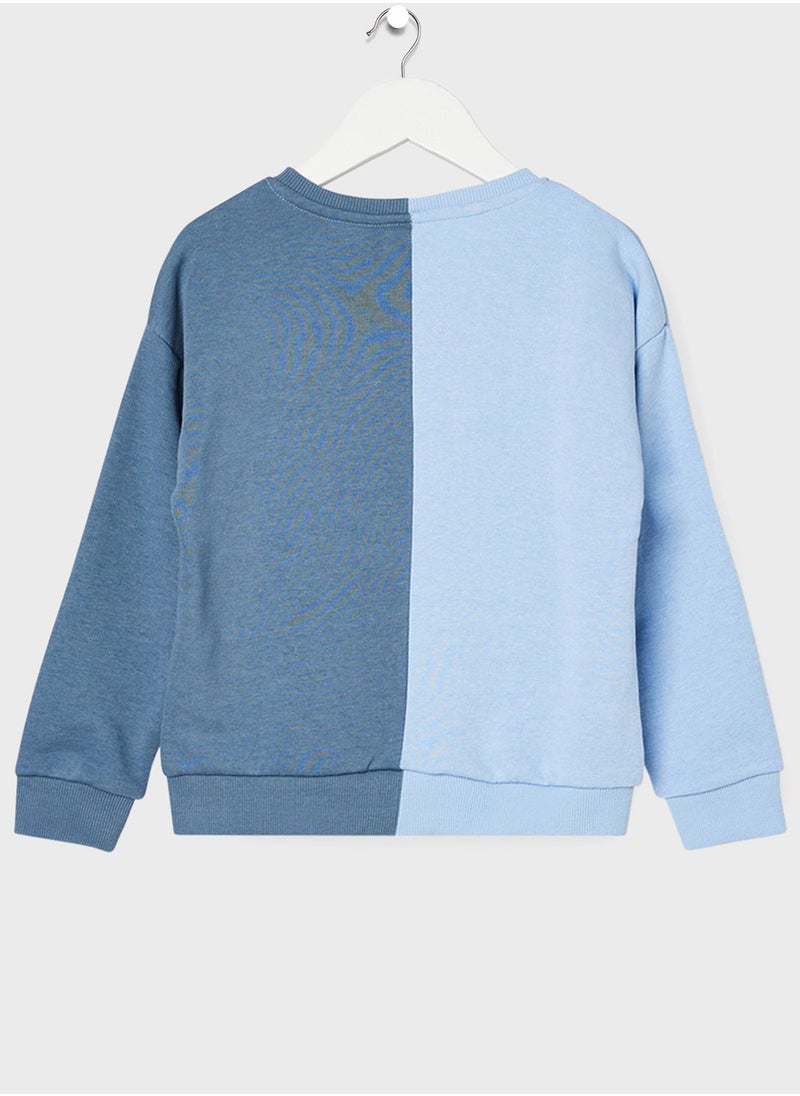 NAME IT - Kids Colourblock Sweatshirt - Image 1