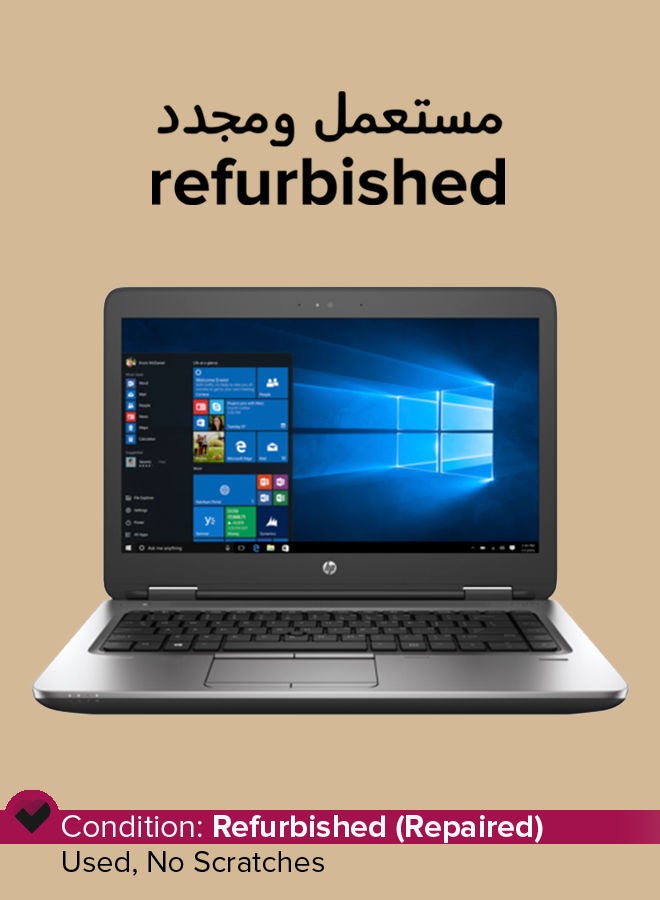 HP مستعمل ومجدد - لابتوب برو بوك 640 G2 (إصدار 2016) بشاشة مقاس 14 بوصة ومعالج إنتل كور i5 الجيل السادس بذاكرة رام سعة 8 جيجابايت ومحرك أقراص صلبة سعة 500 جيجابايت وبطاقة رسومات إنتل فائقة الوضوح أسود - Image 1