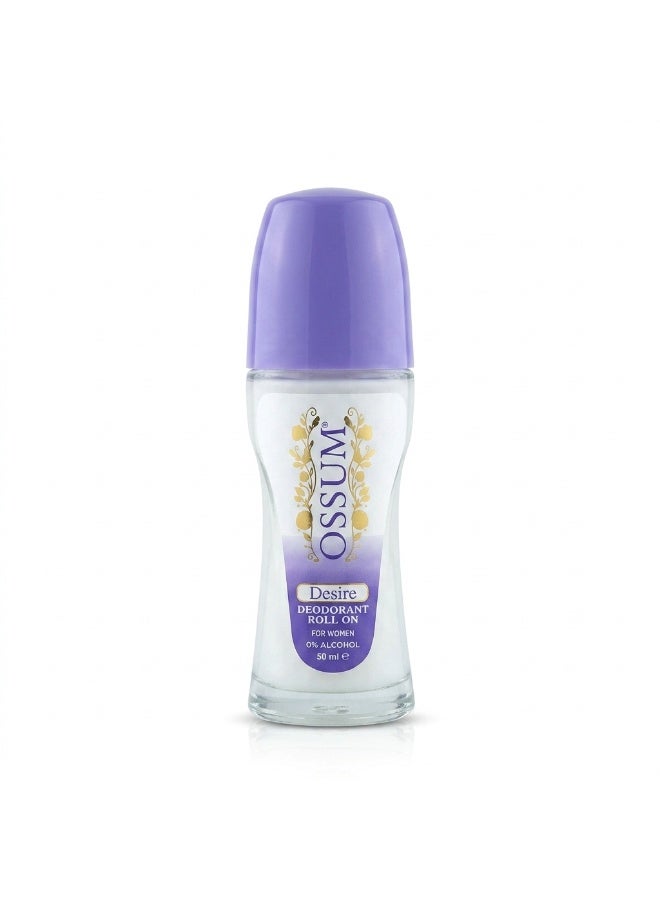 Ossum Desire Deodorant Roll On for Women 0% Alcohol - 50 ml