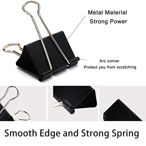 COLOGO Extra Large Binder Clips 2.4 Inch, 30 Pack Upgrade Big Clips Paper Clamps for Office and Home Supplies - Image 3