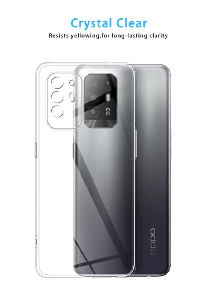 NAFCO For Oppo A94 5G - Transparent Silicone Drop-Proof Clear Protective Phone Cover - Transparent - Image 4