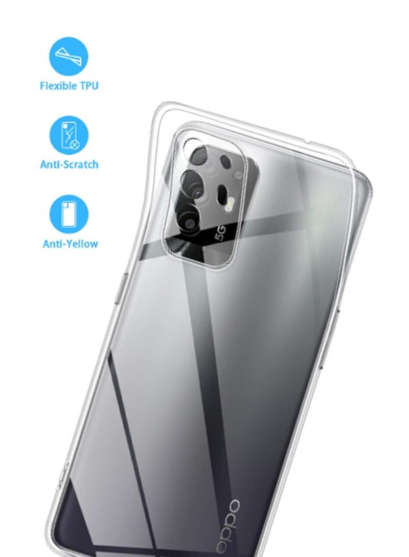 NAFCO For Oppo A94 5G - Transparent Silicone Drop-Proof Clear Protective Phone Cover - Transparent - Image 2