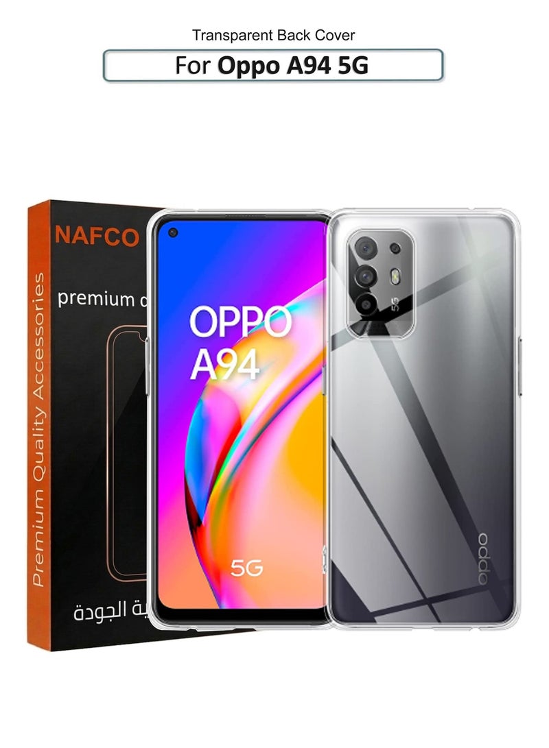 NAFCO For Oppo A94 5G - Transparent Silicone Drop-Proof Clear Protective Phone Cover - Transparent - Image 1