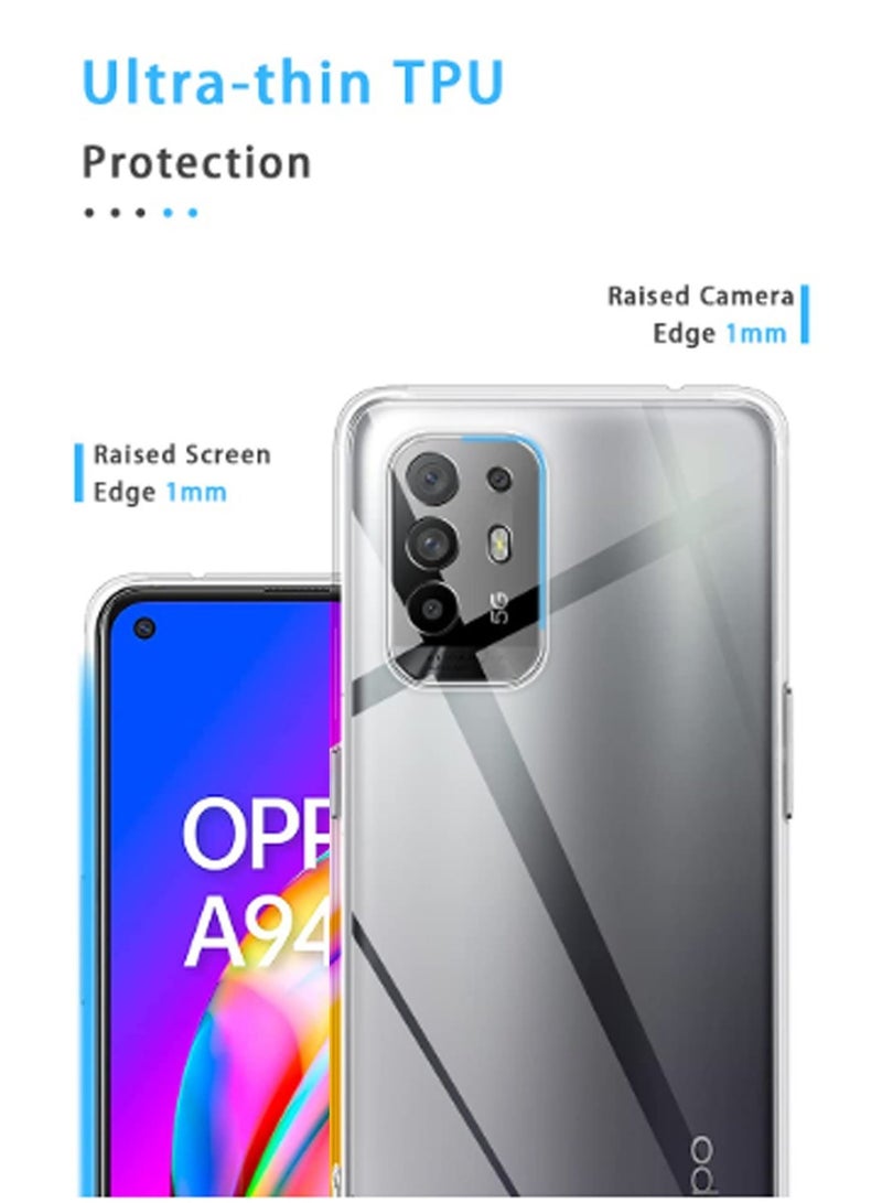 NAFCO For Oppo A94 5G - Transparent Silicone Drop-Proof Clear Protective Phone Cover - Transparent - Image 3