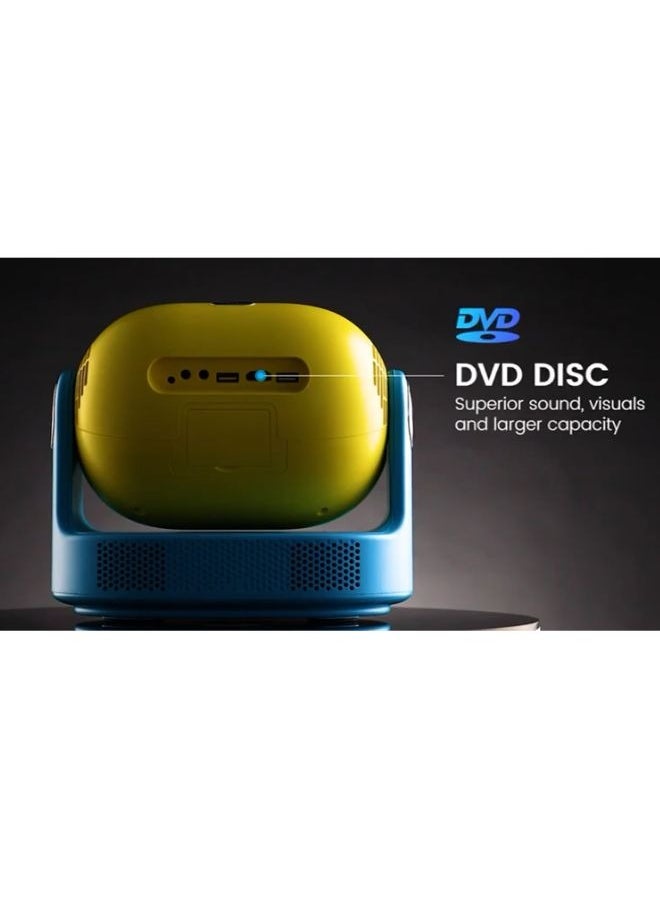 Umiio Umiio U30 Super Smart Premium Projector 1080P Full HD, 4K Supported 180° Adjustable Lens, WiFi 6 & Bluetooth, Portable LED Projector for Home Theater & Outdoor Use, HDMI/USB/Audio, Remote Control  - Image 5