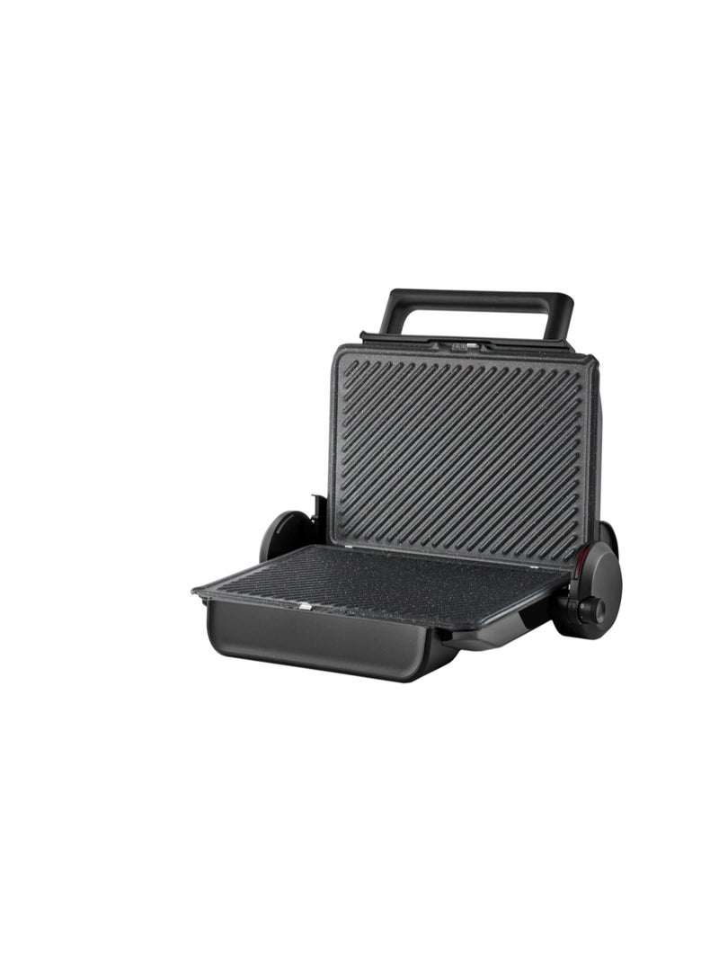 بيكو Contact Grill Toaster & Sandwich Maker, 6 Slice Zone, 1800W Power, Durable Quantech Plates, Removable Plates, 180° Grill Opening, Black, Made in Türkiye, TM 2036 S 1800 W TM 2036 S black - Image 3