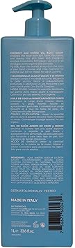 BODY WASH COCONUT and MONOI OIL All Skin Type Gentle body wash for a calming bathing experiencePURIFYINGEXTRA DELICATEPH BALANCED1L MADE IN ITALY Silicon and Sls free No Mineral Oil - Image 2