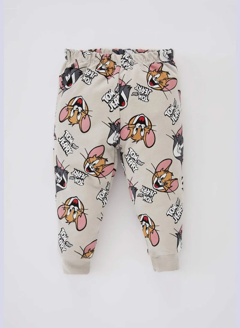 DeFacto 2 Pack BabyBoy Tom & Jerry Licenced Regular Fit Bike Neck Long Sleeve Knitted Set