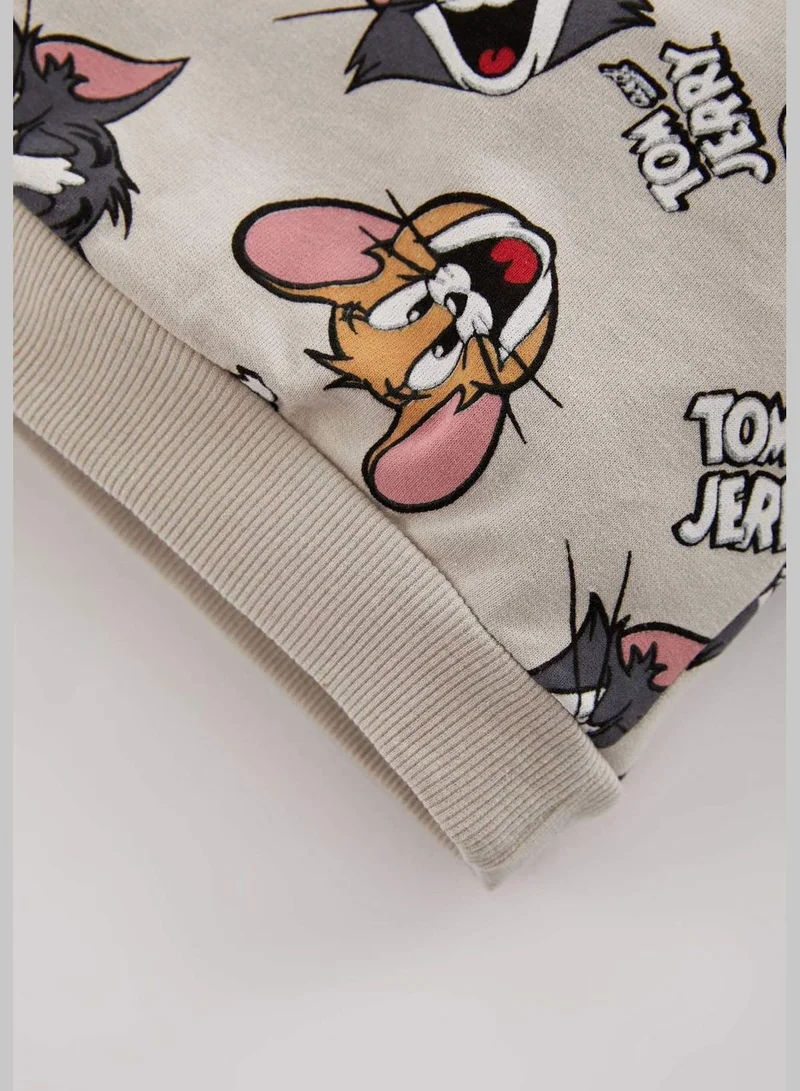DeFacto 2 Pack BabyBoy Tom & Jerry Licenced Regular Fit Bike Neck Long Sleeve Knitted Set