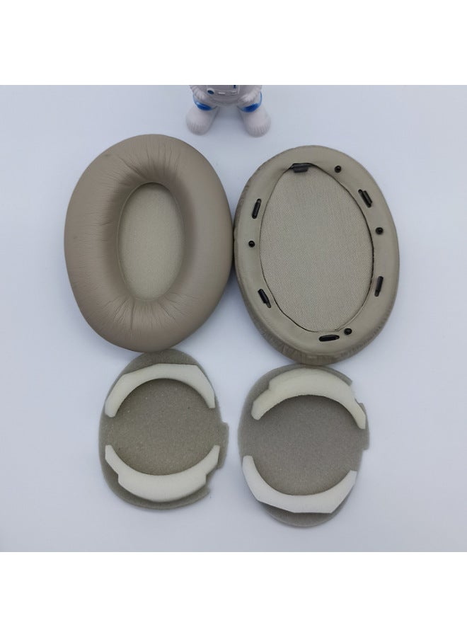 For Sony Wh-1000xm4 Headset Cover 1000xm3 Xm2 Overhead Sponge Ear Cup Leather Cover Comfortable Wear Battery Life Noise Reduction-Color:Golden 1000xm3 Earmuffs With Cotton Pad - Image 1