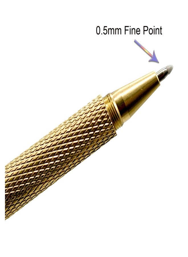 Lopenle Solid Brass Pen Novelty Cat Pens Metal Animal Gel Pens Cat Head Pen with 12 PCS Replaceable Refills For Men or Women Office Family Gifts Stationey Christmas stuffers - Image 4