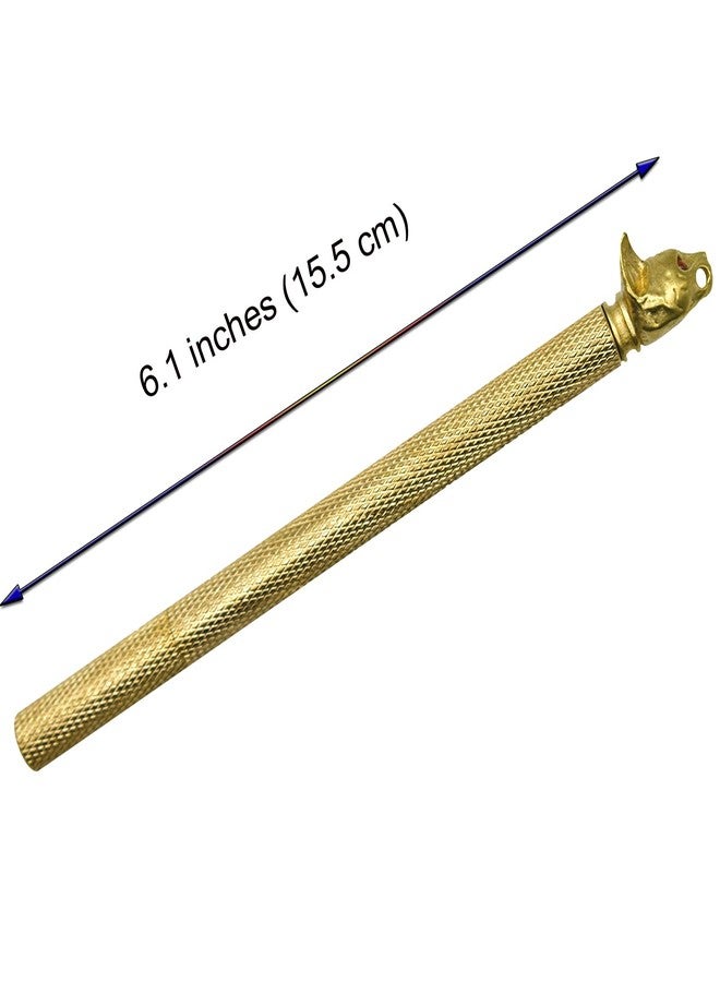 Lopenle Solid Brass Pen Novelty Cat Pens Metal Animal Gel Pens Cat Head Pen with 12 PCS Replaceable Refills For Men or Women Office Family Gifts Stationey Christmas stuffers - Image 2