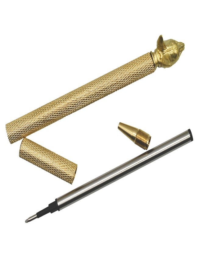 Lopenle Solid Brass Pen Novelty Cat Pens Metal Animal Gel Pens Cat Head Pen with 12 PCS Replaceable Refills For Men or Women Office Family Gifts Stationey Christmas stuffers - Image 5