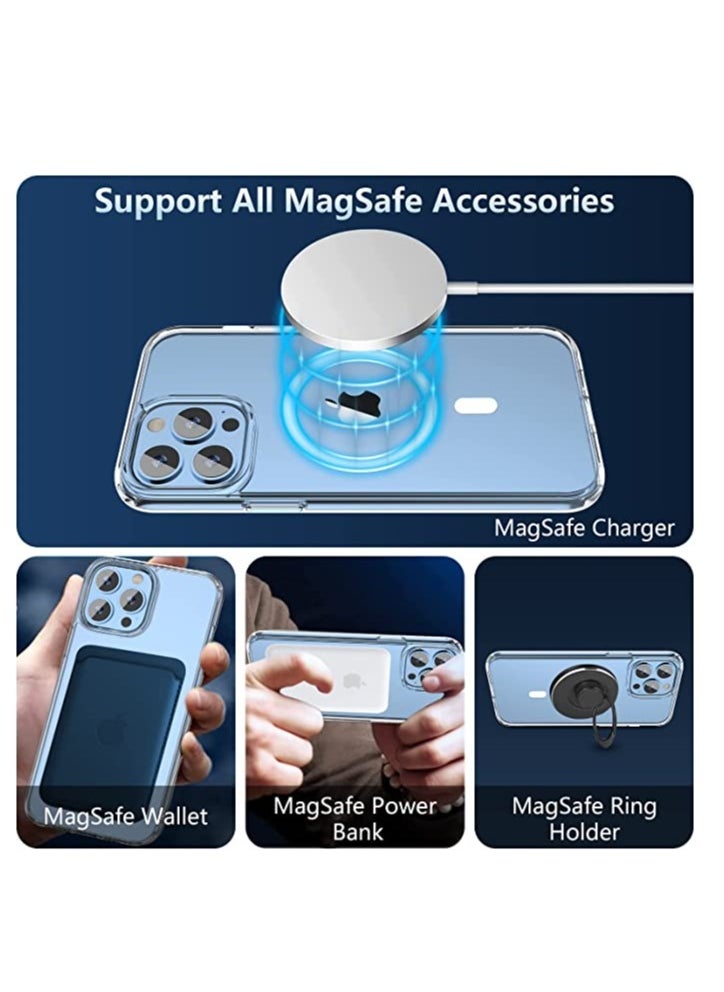 Raxoom iPhone 14 Pro Max Case, with 2 Pack Screen Protector + 2 Pack Lens Protector,[No.1 Strong Magnets][Never Yellow] for iPhone 14 Pro Max,Compatible with MagSafe,6.7 Inch - Image 4