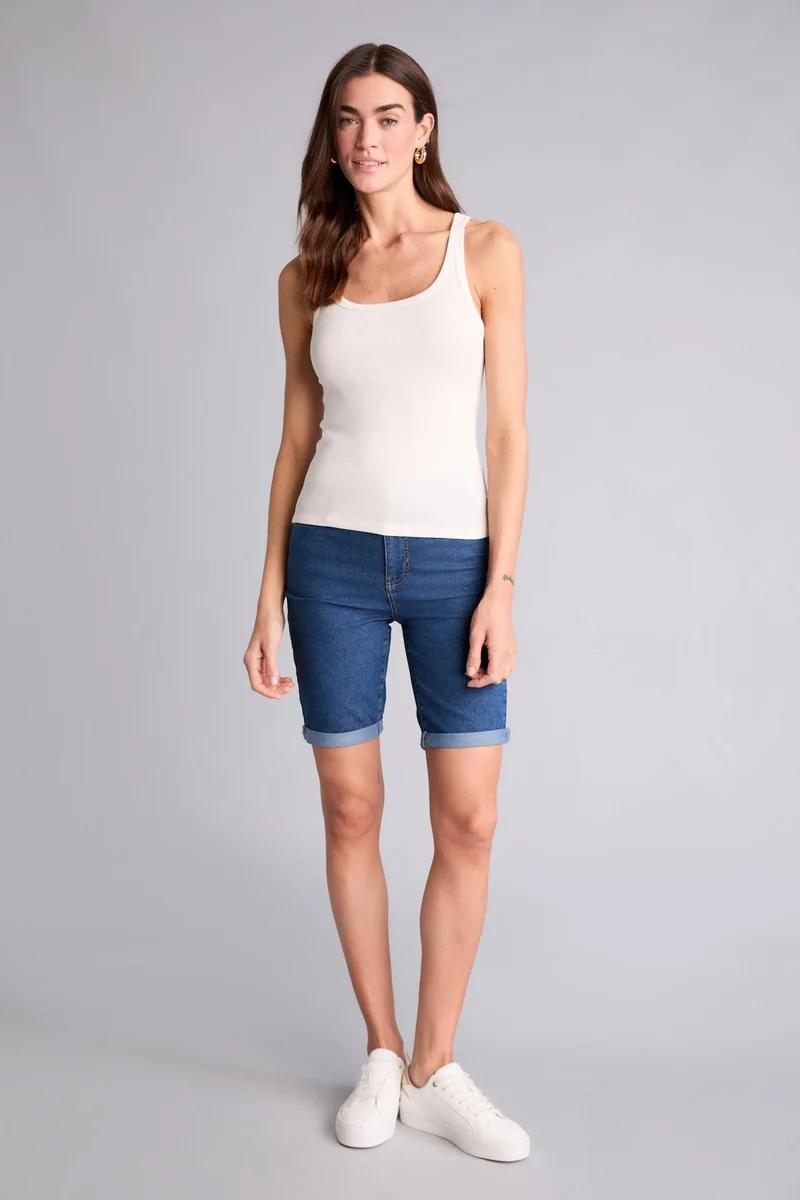 Defacto Regular Waist Denim Bermuda Shorts