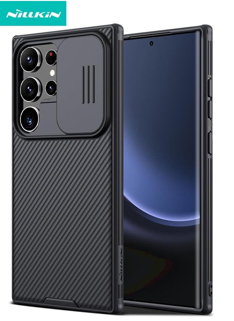 Samsung Galaxy S24 Ultra Case, Slide Camera Case Design, 360° Full Body Coverage Shockproof Phone Cover, Anti-Fall Anti-Scratch Anti-fingerprint Protective Case for Samsung Galaxy S24 Ultra 5G, Black