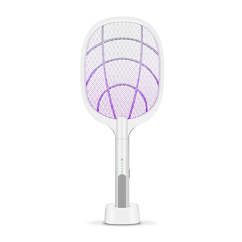 Minimoon 2500V Bug Zapper Racket with 1200 mAh Battery, 2 in 1 Mosquito Swatter