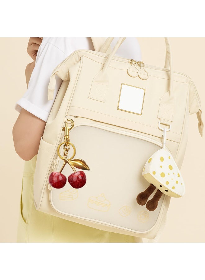 لوميا تعليقة حقيبة على شكل كرز مع ميدالية مفاتيح, إكسسوارات كرز لطيفة, ميدالية حقيبة لامعة للنساء, ميدالية مفاتيح للسيارة, حقيبة يد, محفظة, حقيبة ظهر, هدايا (٦٫٢سم × ١٢٫١سم) - Image 5