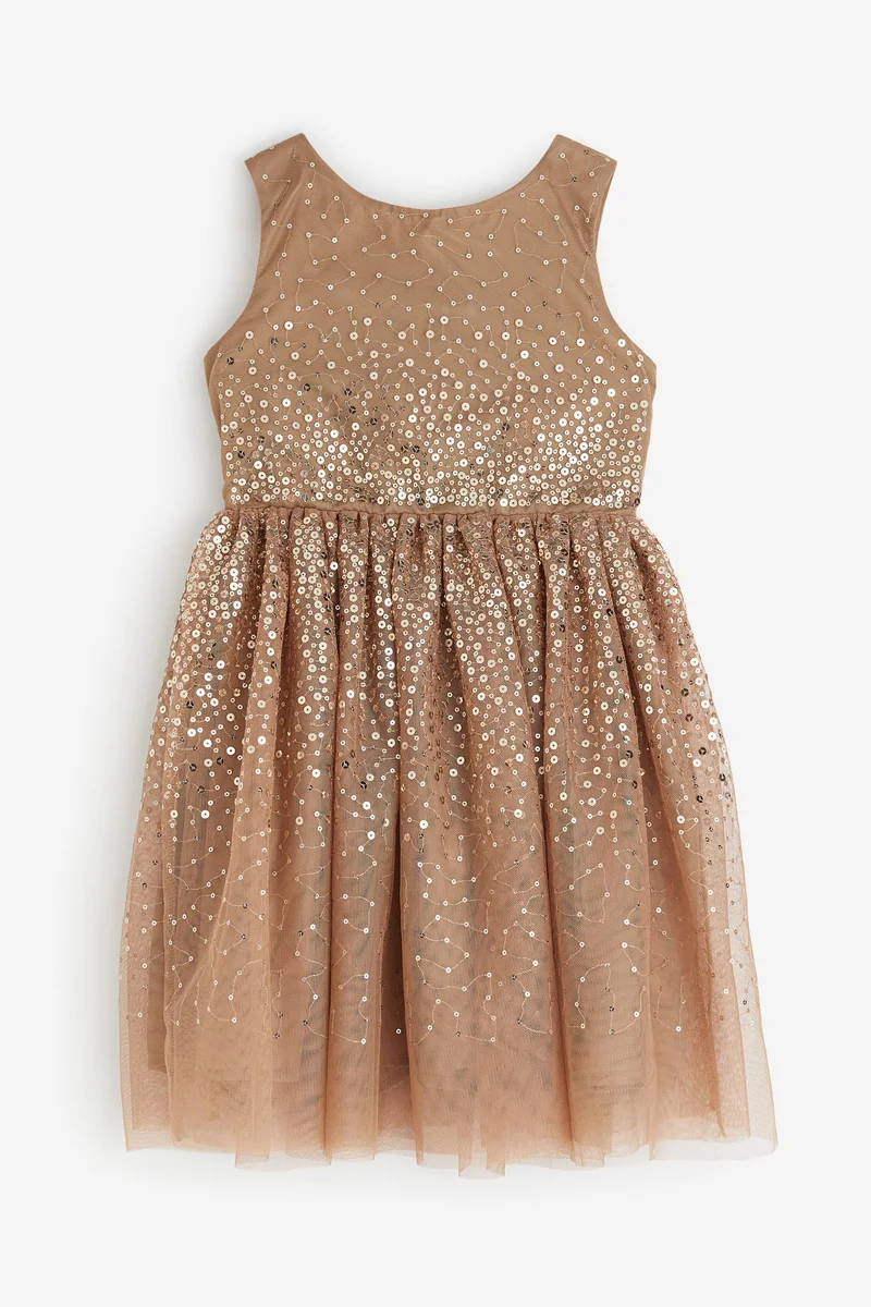 H&M Sequined tulle dress